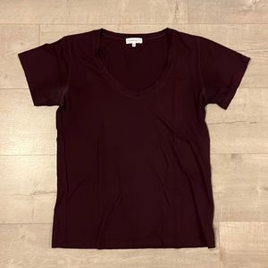 Aritzia Community burgundy t-shirt